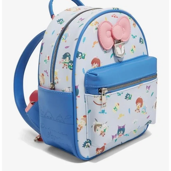 NWT Sanrio Hello Kitty and Friends x Attack on Titan Allover Print Mini Backpack - Picture 2 of 4